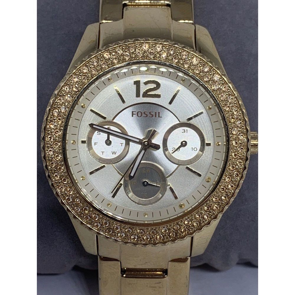 Fossil ES3589 Stella Multi-Function Champagne Dial Gold-tone Women's Watch Ee6